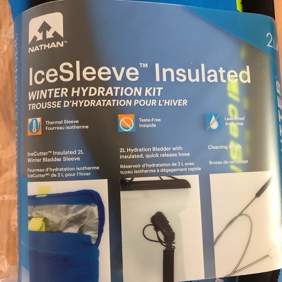 3 NEW NATHAN ICESLEEVE INSULATED HYDRATION PACK RESERVOIRS 2 LITER / 67 OZ - Picture 3 of 5